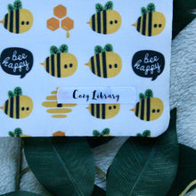 Load image into Gallery viewer, Bee Happy Book Sleeve | Last Chance + Limited Edition